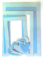 Blue Rectangular Paper Frame