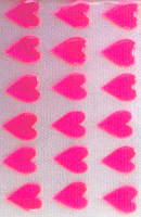 Pink Heart Droplet Shapes