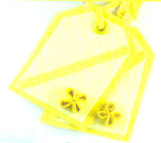 Yellow Quilled Tags
