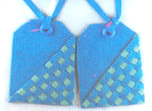 Blue Woven Tags