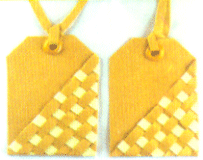 Yellow Woven Tags