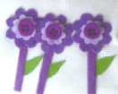 Violet Button Flowers